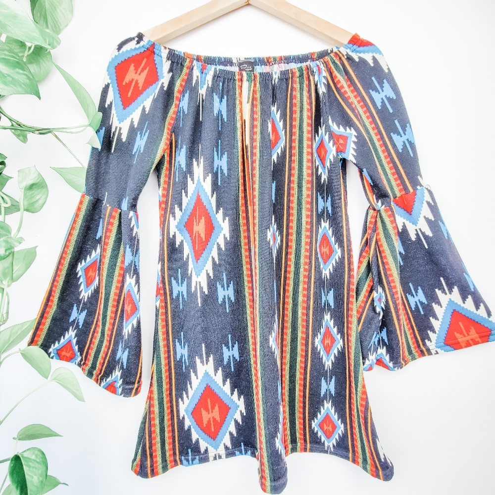 Winwin Tunic  Bell Sleeve Dress